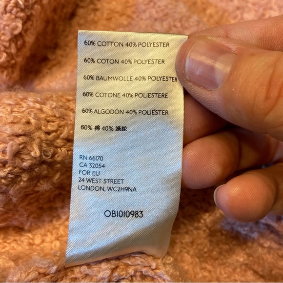 Free People Finders Keepers V Neck Sweater LARGE in Nude Peach NWT - Picture 7 of 7